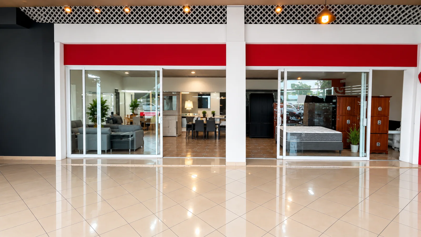 Fachada y showroom de Mueblería LAU en San Andrés Tuxtla